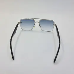 خرید عینک آفتابی میباخ فریم لس نقره ای و دسته مشکی و عدسی آبی سایه روشن مدل 22036 | فروشگاه اینترنتی آرکوشاپ | خرید عینک آفتابی مردانه و زنانه