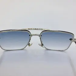 خرید عینک آفتابی میباخ فریم لس نقره ای و دسته مشکی و عدسی آبی سایه روشن مدل 22036 | فروشگاه اینترنتی آرکوشاپ | خرید عینک آفتابی مردانه و زنانه