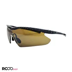 خرید عینک ورزشی با فریم مشکی شطرنجی و عدسی قهوه ای مدل 4-100 | فروشگاه آرکوشاپ