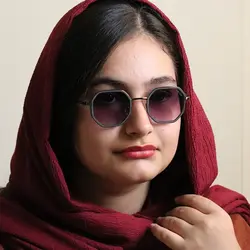 خرید عینک شب برند Police با فریم طلایی 8 ضلعی و عدسی قرمز مدل 8387 | فروشگاه آرکوشاپ