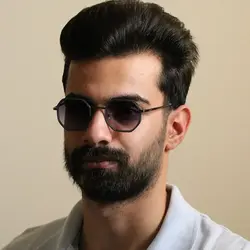 خرید عینک شب برند Police با فریم طلایی 8 ضلعی و عدسی قرمز مدل 8387 | فروشگاه آرکوشاپ