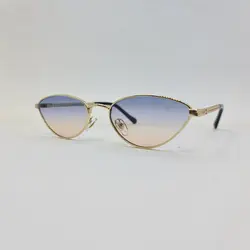 خرید عینک آفتابی شنل با فریم مثلثی و لنز دو رنگ و دسته طرح زنجیری مدل G29546 | فروشگاه آرکوشاپ