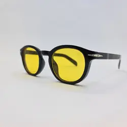 خرید عینک دید در شب گرد دیوید بکام با فریم مشکی براق و لنز زرد مدل D22839 | فروشگاه آرکوشاپ