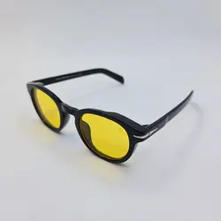 خرید عینک دید در شب گرد دیوید بکام با فریم مشکی براق و لنز زرد مدل D22839 | فروشگاه آرکوشاپ