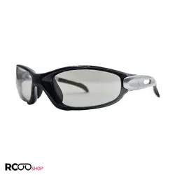 خرید عینک آفتابی ورزشی آنتی رفلکس خاکستری و دسته نقره ای رنگ مدل 115 | فروشگاه آرکوشاپ