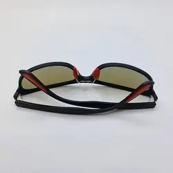 خرید عینک ورزشی آینه ای پلاریزه با فریم مشکی مات و قرمز و لنز آبی مدل TR1001 | فروشگاه آرکوشاپ