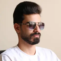 خرید عینک دودی Maybach با فریم طلایی رنگ و فلزی و عدسی سایه روشن مدل M011 | فروشگاه آرکوشاپ