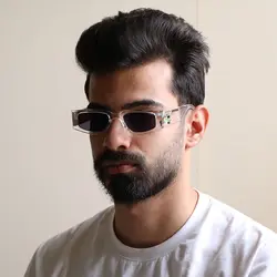 خرید عینک دید در شب با دسته تراز دار، فریم و عدسی بی رنگ و شفاف مدل 21090 | فروشگاه آرکوشاپ