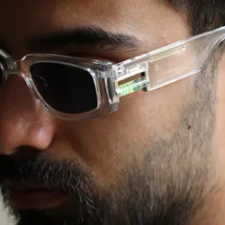 خرید عینک دید در شب با دسته تراز دار، فریم و عدسی بی رنگ و شفاف مدل 21090 | فروشگاه آرکوشاپ