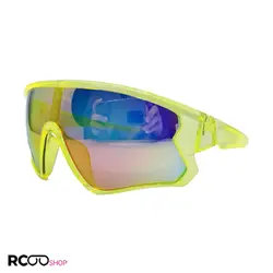 خرید عینک اسکی سایز بزرگ با عدس آینه ای و فریم زرد فسفری مدل Ald011 | فروشگاه آرکوشاپ