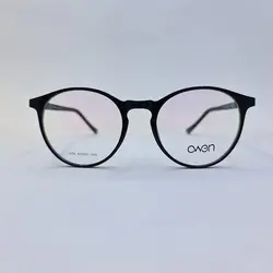 خرید فریم عینک 3 کاوره گرد با فریم مشکی رنگ با دسته فنری مدل 1654 | فروشگاه آرکوشاپ