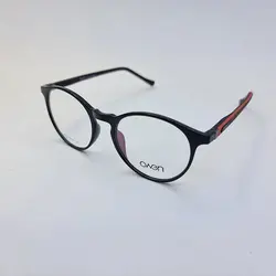 خرید فریم عینک 3 کاوره گرد با فریم مشکی رنگ با دسته فنری مدل 1654 | فروشگاه آرکوشاپ