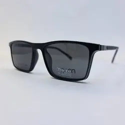 خرید فریم عینک 3 کاوره مستطیلی با فریم مشکی رنگ با دسته فنری مدل 1647 | فروشگاه آرکوشاپ