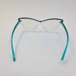 خرید فریم عینک طبی گربه ای بی رنگ و دسته سبز برند گوچی مدل G10A | فروشگاه آرکوشاپ