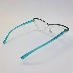 خرید فریم عینک طبی گربه ای بی رنگ و دسته سبز برند گوچی مدل G10A | فروشگاه آرکوشاپ