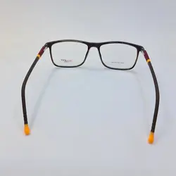 خرید عینک طبی مستطیلی با فریم کائوچو و رنگ قهوه ای و دسته فنر دار مدل 2204 | فروشگاه آرکوشاپ