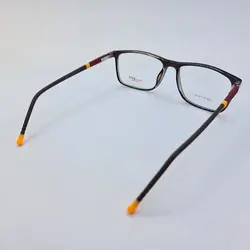خرید عینک طبی مستطیلی با فریم کائوچو و رنگ قهوه ای و دسته فنر دار مدل 2204 | فروشگاه آرکوشاپ
