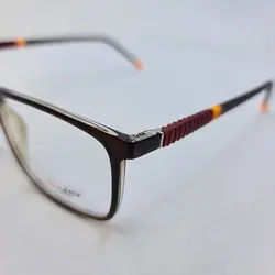 خرید عینک طبی مستطیلی با فریم کائوچو و رنگ قهوه ای و دسته فنر دار مدل 2204 | فروشگاه آرکوشاپ