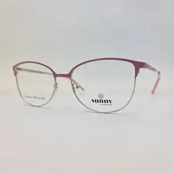 خرید عینک طبی گرد طلایی و صورتی رنگ با دسته فنری و فریم فلزی مدل 5004 | فروشگاه آرکوشاپ