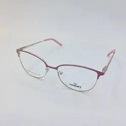 خرید عینک طبی گرد طلایی و صورتی رنگ با دسته فنری و فریم فلزی مدل 5004 | فروشگاه آرکوشاپ