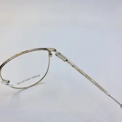 خرید عینک طبی گرد طلایی و صورتی رنگ با دسته فنری و فریم فلزی مدل 5004 | فروشگاه آرکوشاپ