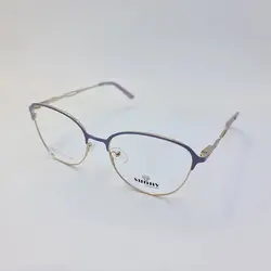 خرید عینک طبی گرد طلایی و یاسی رنگ با دسته فنری و فریم فلزی مدل 5008 | فروشگاه آرکوشاپ