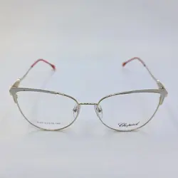 خرید عینک طبی فلزی گربه ای شکل با فریم طلایی و سفید رنگ مدل 9123 | فروشگاه آرکوشاپ