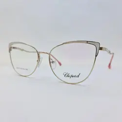 خرید عینک طبی فلزی گربه ای شکل با فریم طلایی و سفید رنگ مدل 9123 | فروشگاه آرکوشاپ