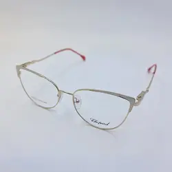 خرید عینک طبی فلزی گربه ای شکل با فریم طلایی و سفید رنگ مدل 9123 | فروشگاه آرکوشاپ