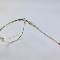 خرید عینک طبی فلزی گربه ای شکل با فریم طلایی و سفید رنگ مدل 9123 | فروشگاه آرکوشاپ