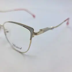 خرید عینک طبی فلزی گربه ای شکل با فریم طلایی و سفید رنگ مدل 9123 | فروشگاه آرکوشاپ