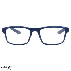 خرید عینک مطالعه نمره +3.50 نزدیک بین با فریم آبی نفتی، مخملی و دسته فنری مدل 5022 | فروشگاه آرکوشاپ