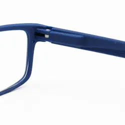خرید عینک مطالعه نمره +3.50 نزدیک بین با فریم آبی نفتی، مخملی و دسته فنری مدل 5022 | فروشگاه آرکوشاپ