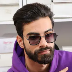 خرید عینک آفتابی با فریم نوک مدادی و لنز دودی سایه روشن دیتیای مدل 9537 | فروشگاه آرکوشاپ