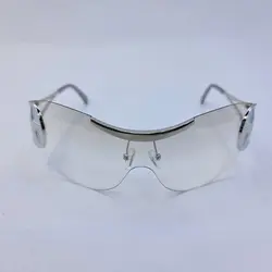 خرید عینک فانتزی دیور فریم لس با لنز بی رنگ و ستاره دار و دسته نقره ای مدل 1SE | فروشگاه آرکوشاپ