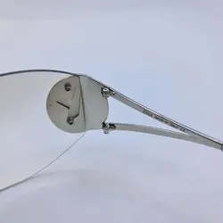 خرید عینک فانتزی دیور فریم لس با لنز بی رنگ و ستاره دار و دسته نقره ای مدل 1SE | فروشگاه آرکوشاپ