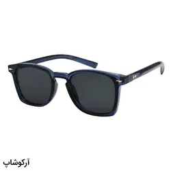 خرید عینک آفتابی مربعی شکل با فریم آبی و لنز تیره Jacques Marie Mage مدل D23114S | فروشگاه آرکوشاپ