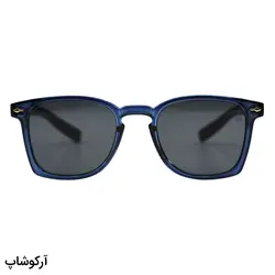 خرید عینک آفتابی مربعی شکل با فریم آبی و لنز تیره Jacques Marie Mage مدل D23114S | فروشگاه آرکوشاپ