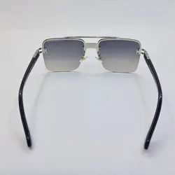 خرید عینک آفتابی مردانه دیتا نیم فریم با رنگ نقره ای و لنز آنتی رفلکس مدل 09K | فروشگاه آرکوشاپ