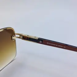 خرید عینک آفتابی مردانه دیتا نیم فریم با رنگ طلایی و لنز قهوه ای هایلایت مدل 09K | فروشگاه آرکوشاپ