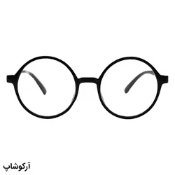 خرید عینک مطالعه نزدیک بین با نمره +1.25 با فریم گرد و مشکی رنگ مدل 33 | فروشگاه آرکوشاپ