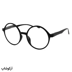 خرید عینک مطالعه نزدیک بین با نمره +3.50 با فریم گرد و مشکی رنگ مدل 33 | فروشگاه آرکوشاپ