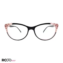 خرید عینک مطالعه نمره +2.75 با فریم مشکی و صورتی، گربه ای و دسته فنری مدل FB9155 | فروشگاه آرکوشاپ