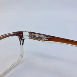 خرید عینک مطالعه مستطیلی با نمره +1.25 با فریم قهوه ای و دسته فنری مدل 23 | فروشگاه آرکوشاپ