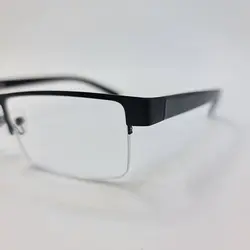 خرید عینک مطالعه نیم فریم با نمره +1.50 مشکی، مستطیلی و دسته فنری مدل 03 | فروشگاه آرکوشاپ