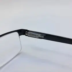 خرید عینک مطالعه نیم فریم با نمره +2.25 مشکی، مستطیلی و دسته فنری مدل 03 | فروشگاه آرکوشاپ