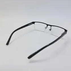 خرید عینک مطالعه نیم فریم با نمره +2.25 مشکی، مستطیلی و دسته فنری مدل 03 | فروشگاه آرکوشاپ