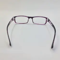 خرید عینک مطالعه نمره +3.00 با فریم بنفش و مستطیلی شکل مدل HLL808 | فروشگاه آرکوشاپ