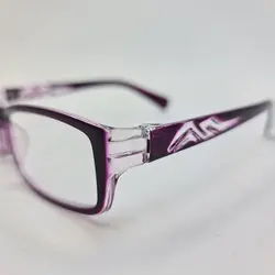 خرید عینک مطالعه نمره +3.00 با فریم بنفش و مستطیلی شکل مدل HLL808 | فروشگاه آرکوشاپ