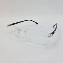 خرید عینک مطالعه نمره +2.50 فریم لس با لنز بلوکات و دسته مشکی مدل PD62 | فروشگاه آرکوشاپ
